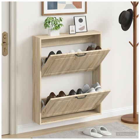 Mobiletto per Scarpe da Muro UTRECHT 71 x 17 x 86 cm - Foto 2