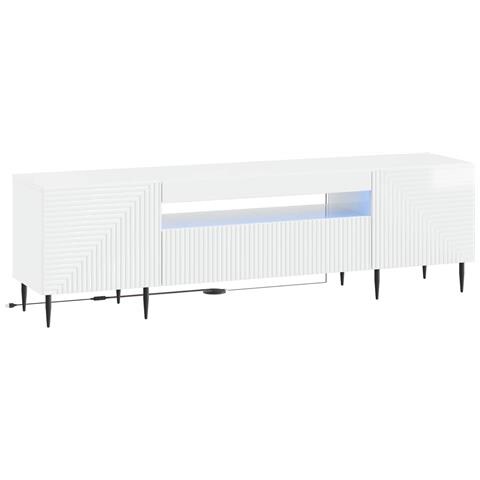 Mobile TV LED Bianco Lucido Legno ingegnerizzato - Foto 1