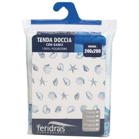 Tenda Doccia Feridras 187063 Multicolore – 240x200 Cm, In Plastica, Grande Formato - 3