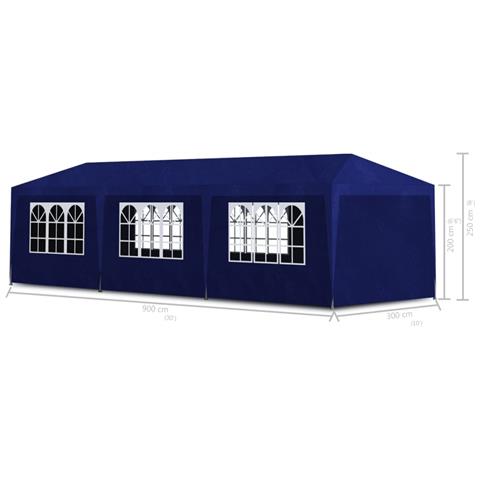 Tenda per Feste 3x9 m Blu - Foto 2
