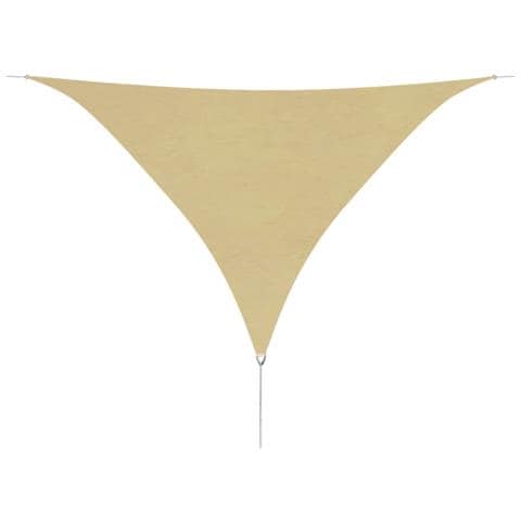 Parasole a Vela Oxford Triangolare 3,6x3,6x3,6 m Beige - Foto 1