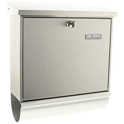 BurgWaechter ComfortSet 39130 Ni Cassetta Postale in Acciaio con scomparto per Giornali Integrato, Argento, porta Giornale Integrato in acciaio inox - Foto 1