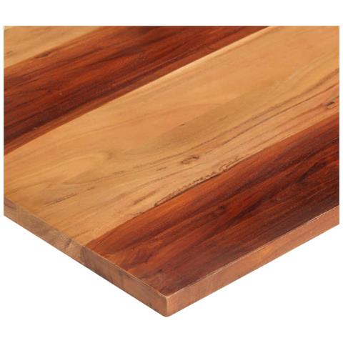 Piano Tavolo in Legno Massello di Acacia 25-27 mm 70x80 cm - Foto 2