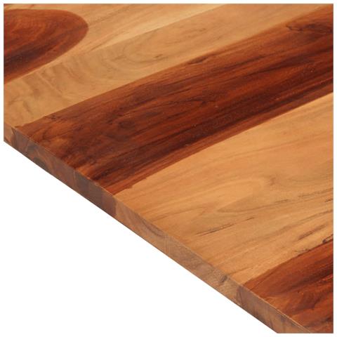 Piano Tavolo in Legno Massello di Acacia 25-27 mm 70x80 cm - Foto 8