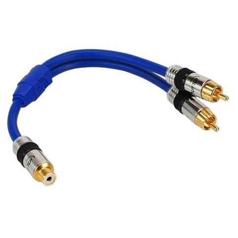 89927P 1x RCA F 2x RCA M Blu cavo di interfaccia e adattatore - Foto 1