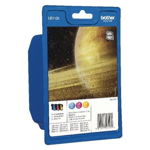 Voordeelverpakking LC-1100C, M, Y, Ciano, magenta, Giallo, A inchiostro, 194g, 67 x 122 x 178 mm, 325 Pagine - Foto 1