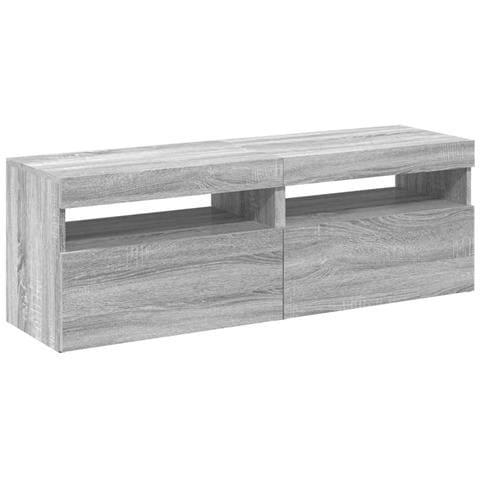 Mobili TV con Luci LED 2 pz Grigio Sonoma 60x35x40 cm - Foto 10