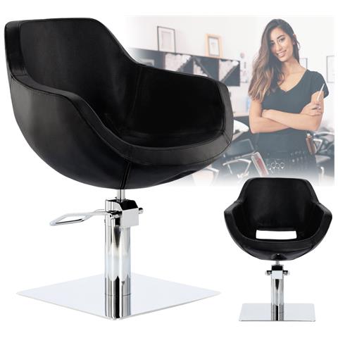Poltrona Da Parrucchiere Laura Idarulica Girevole Per Il Salone Di Parrucchiere Poggiapiedi Cromato Sedia Da Parrucchiere - Foto 2