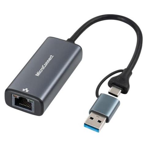 Mc-usbacnet2.5g Adattatore Per Inversione Del Genere Dei Cavi Usb C Rj-45 Nero - Foto 2