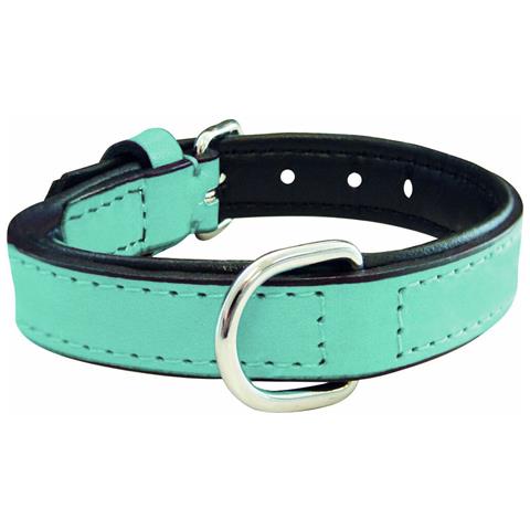 Collare Per Cani Gloria 30 Cm Trapunta Pelle Azzurro - Foto 1