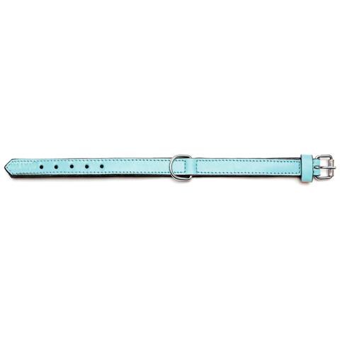 Collare Per Cani Gloria 30 Cm Trapunta Pelle Azzurro - Foto 2