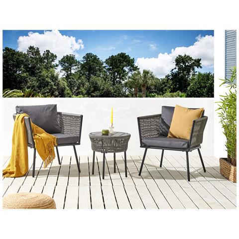 Set Bistro In Rattan Grigio Gargano - Foto 1