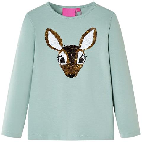 Maglietta Da Bambina Maniche Lunghe Menta Medio 104 - Foto 1