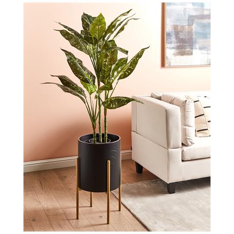 Vaso Per Piante Rialzato Serotina Metallo 32 Cm Nero - Foto 1