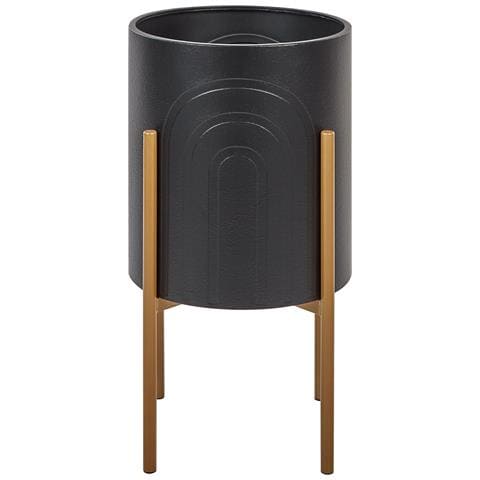 Vaso Per Piante Rialzato Serotina Metallo 32 Cm Nero - Foto 2