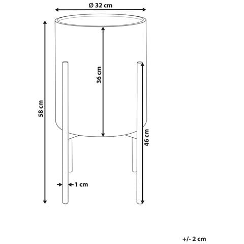 Vaso Per Piante Rialzato Serotina Metallo 32 Cm Nero - Foto 6