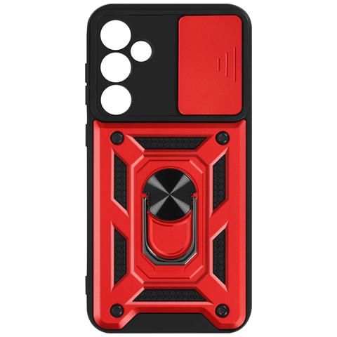 Cover Per Samsung A55 Anello Supporto Coprifotocamera Scorrevole, Rosso - Foto 1