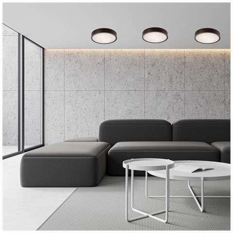 Lampada A Soffitto Eveline - Marrone - Legno, Vetro - 8x37x37 Cm - Foto 2
