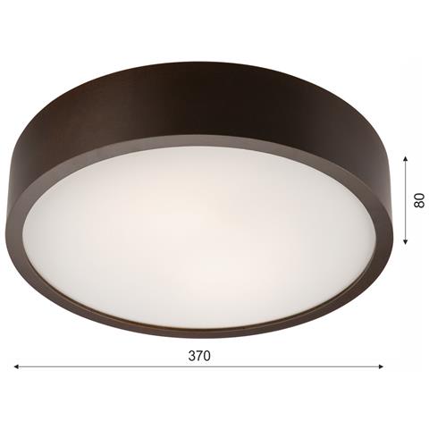 Lampada A Soffitto Eveline - Marrone - Legno, Vetro - 8x37x37 Cm - Foto 5
