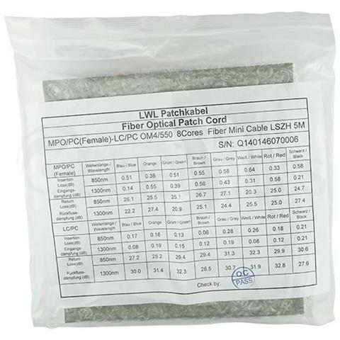 Alcatel-Nokia 3HE13896AA-7.5 kompatibles MPO-4xLC Multimode OM4 Patchkabel 7.5 cavo InfiniBand e in fibra ottica 7,5 m LC /APC Magenta - Foto 9