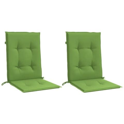 Cuscini Sedia Schiena Bassa 2 Pz Verde Mélange 100x50x4 Tessuto - Foto 3