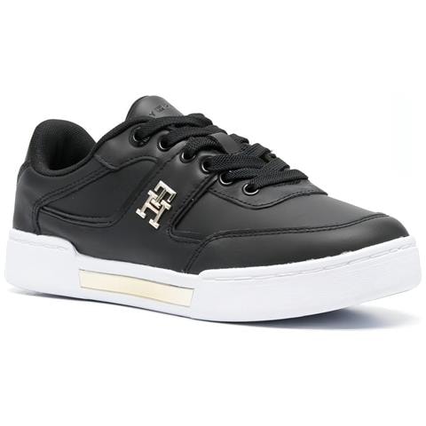 Th Prep Court Sneaker Sneakers Pelle Scarpe Donna Nero Eu 36, Fw0fw06859 0gl - Foto 1