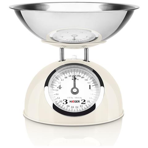 KS-CME. 009A bilancia da cucina Crema, Acciaio inox Superficie piana Rotondo Bilancia da cucina meccanica - Foto 1