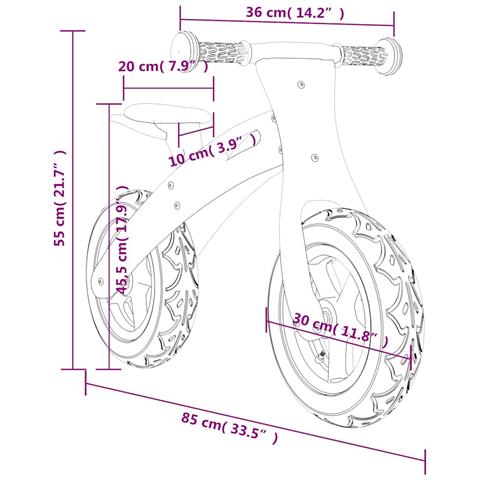 Bicicletta Senza Pedali per Bambini con Pneumatici Aria Rossa - Foto 2