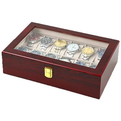 Portagioie Di Lusso Per 2 Orologi - Finitura Laccata Rossa - Foto 6