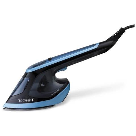 Mr-315c Stiratrice A Vapore Vapore Per Indumenti Portatile 0,18 L 1800 W Nero, Blu - Foto 1
