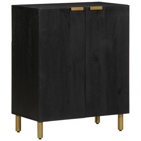 Credenza Nera 60x33x75 Cm In Legno Multistrato - Foto 1