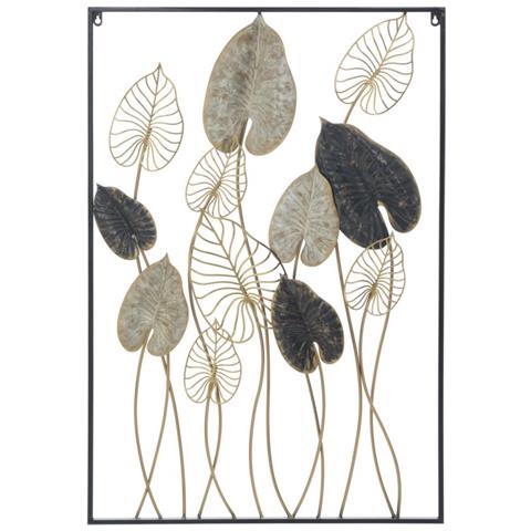 Decorazione In Metallo 3d Foglia 12 - Multicolore - Metallo - 66x4,5x100 Cm - Foto 1