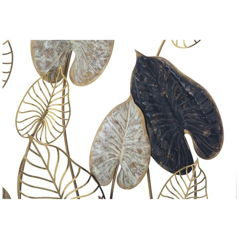 Decorazione In Metallo 3d Foglia 12 - Multicolore - Metallo - 66x4,5x100 Cm - Foto 2