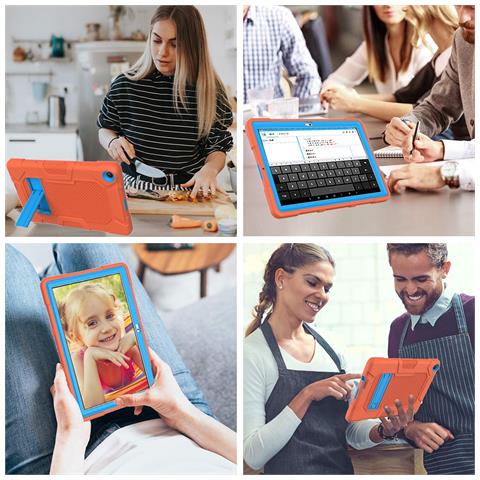 Cover Protettiva Per Samsung Galaxy Tab A 10.1"" (t515/t510) Con Supporto Arancione, Elegante E Funzionale! - Foto 2