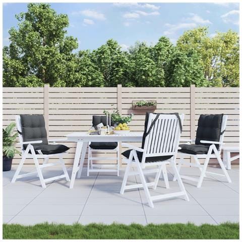 Cuscini Per Sedie Schienali Bassi 4 Pz Antracite Tessuto Oxford - Foto 8