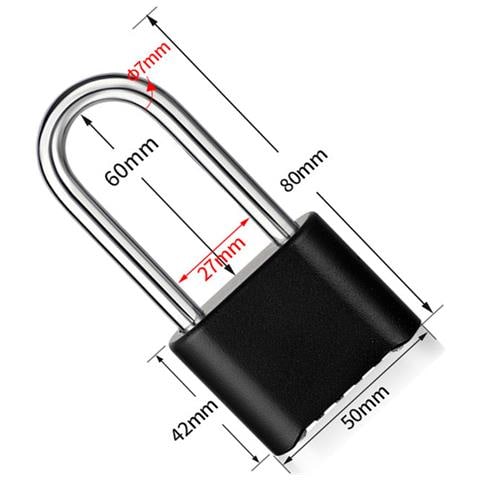 Lucchetto A Combinazione Con Arco Lungo - Proteggi I Tuoi Effetti Personali - Foto 1