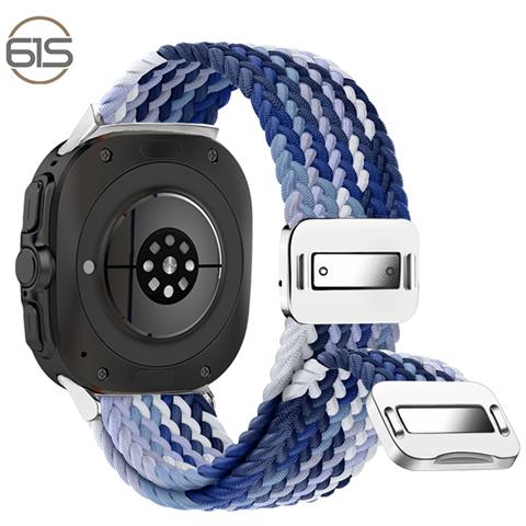 Cinturino In Nylon Intrecciato Ultra Elastico Per Samsung Watch 7 Blue - Foto 1