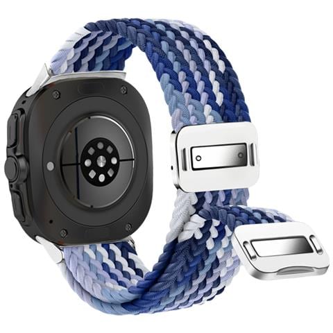 Cinturino In Nylon Intrecciato Ultra Elastico Per Samsung Watch 7 Blue - Foto 2