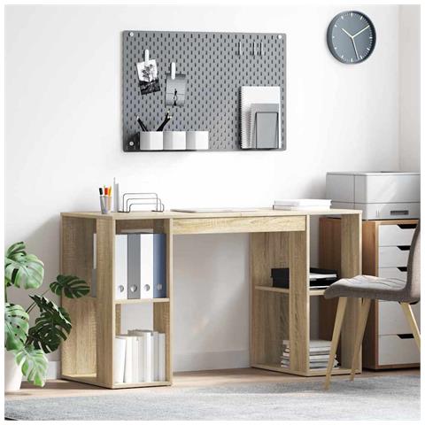 Scrivania in rovere Sonoma Legno ingegnerizzato Scrivania moderna - Foto 2