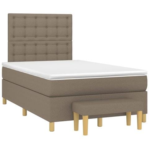 Giroletto a Molle con Materasso Tortora 120x190 cm in Tessuto - Foto 2