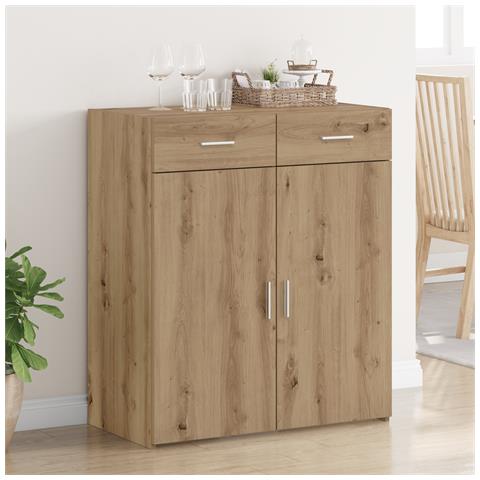 Mobile di Stoccaggio Rovere Artigianale 80x42.5x93.5 cm Legno Ingegnerizzato - Foto 2