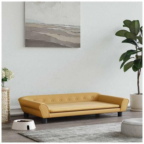 Lettino per Cani Marrone 100x50x21 cm in Velluto - Foto 2