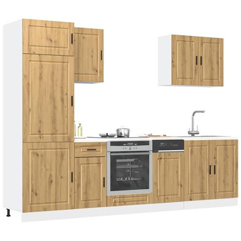 Set Mobili da Cucina 7 pz Kalmar Rovere Artigianale Truciolato - Foto 2