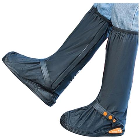 Copriscarpe Antipioggia Alti Impermeabili E Antiscivolo Per Uomo Black Xxl - Foto 2