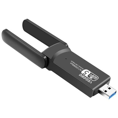 Adattatore Wifi Usb 3.0 A Doppia Antenna 5g Da 1200 Mbps Per Pc Portatili - Foto 1