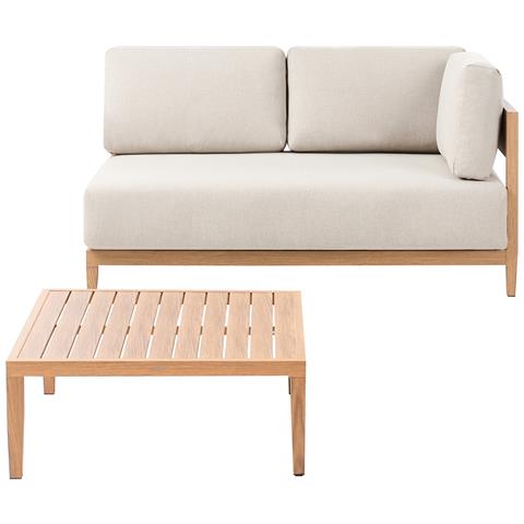 Divano Da Giardino Con Tavolo 2 Posti Sampieri Metallo Marrone Chiaro - Foto 2