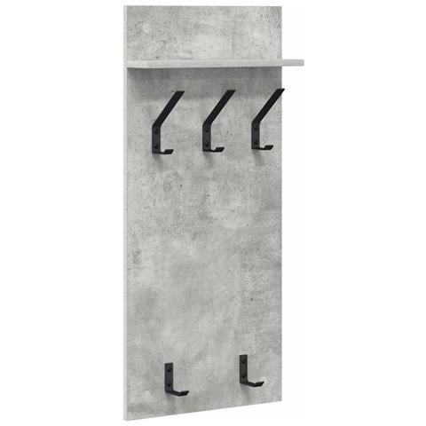 Appendiabiti a muro Grigio cemento 90 x 40 x 10 cm - Foto 1