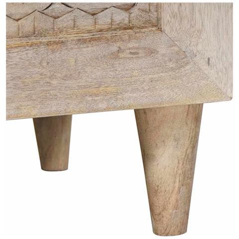 Comodino 2 pcs Beige 40 x 33 x 46 cm legno massello di mango - Foto 9