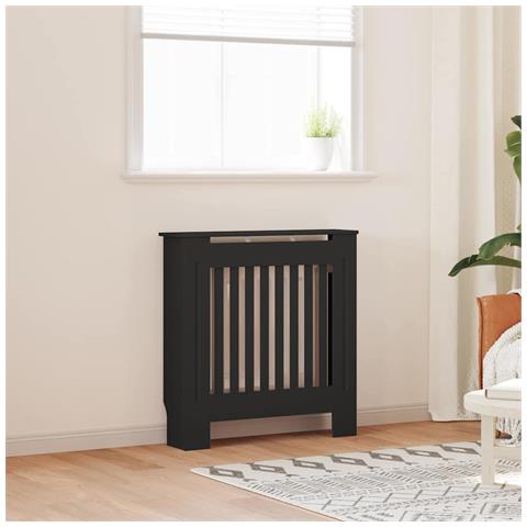 Copertura per radiatori 2 pcs Nero 78 x 19 x 81.5 cm - Foto 2