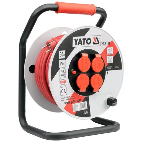 YT-8106 prolunghe e multiple 30 m 4 presa (e) AC Interno /esterno Nero, Rosso, Bianco - Foto 1
